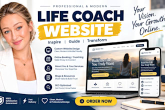 design a coaching website for a life coach, consultant, speaker, trainer