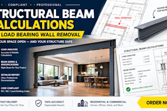 design structural beam calculations for load bearing wall removal