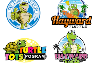 create colorful turtle logo design