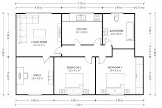 convert your sketch or PDF into a clean autocad floor plan