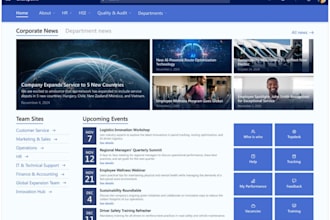build sharepoint intranet, sharepoint portal and power automate