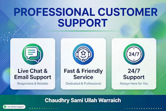 be your professional customer service and live chat agent