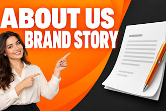 write a compelling about us page and brand story for your business