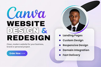 canva website design canva landing page design canva website