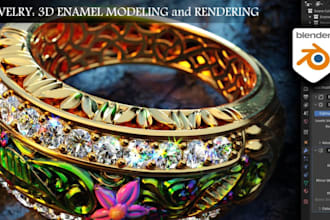 do 3d jewelry rendering realistic jewelry render ring pendant necklace photo
