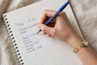 do beautiful english handwriting for assignments and notes