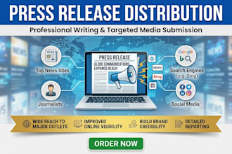 write and distribute a professional press release for brand authority