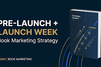 create a pre launch and launch week marketing strategy for your book