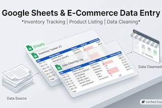 do e commerce data entry and google sheets inventory tracking