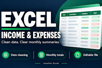 organize your excel income and expenses with a monthly summary