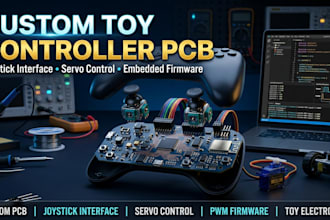 design custom toy circuit board joystick interface servo controller and embedded