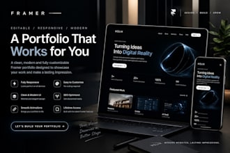 design a framer portfolio website for your personal brand