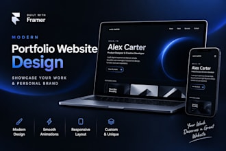 design a framer portfolio website for your personal brand