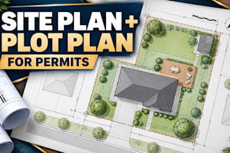 draw a site plan and plot plan for your building permit
