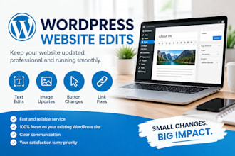 edit text, images and content on your wordpress website