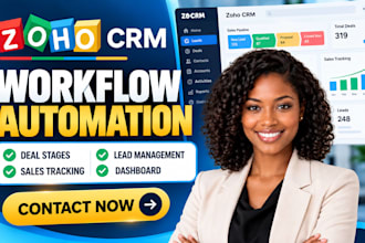 configure zoho CRM workflow automation deal stages sales tracking dashboard lead
