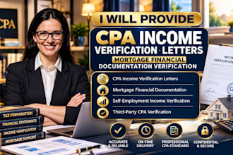 cpa income verification letters, mortgage financial documentation verification
