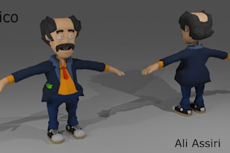 create a stylized 3d character for your game or animation
