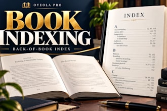 create a professional book index for nonfiction and academic books