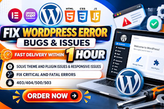 fix wordpress issues, fix wordpress errors, wordpress bug fix wordpress website