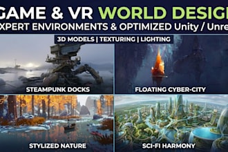 create world environments for games and vrchat from scratch