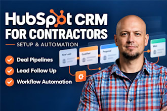 setup hubspot CRM for contractors with deal pipelines and lead follow up systems