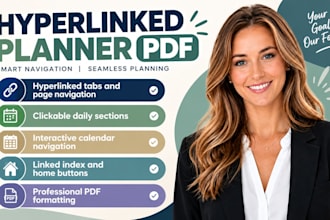 create a hyperlinked planner PDF with linked tabs and calendar navigation