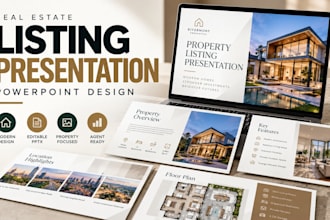 design real estate listing presentation property pitch deck powerpoint for agent
