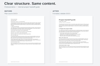format your business document in editable docx and PDF