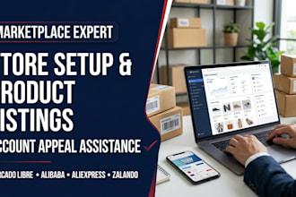 set up mercado libre listings and assist with marketplace suspension appeals