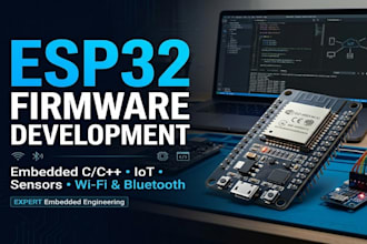 develop esp32 firmware, embedded, and iot solution