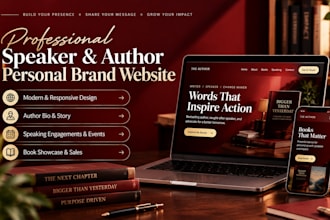 design a professional speaker and author personal brand website