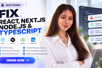 fix react nextjs nodejs and typescript bugs