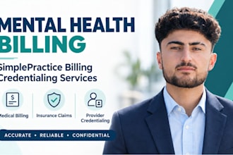 do mental health billing, simple practice billing and credentialing
