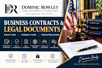 draft and format business contracts and legal agreements
