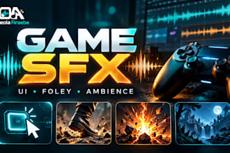 create custom game sound effects, sfx and immersive game audio