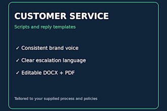 write customer service scripts and reply templates