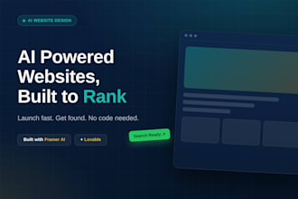 build your ai website with built in SEO