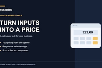 build a custom pricing calculator or quote estimator for your website