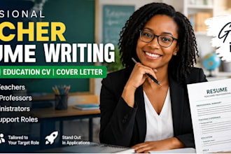 write an ats friendly teacher resume and education CV