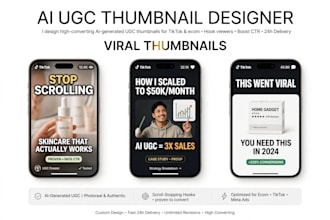 design viral ai ugc thumbnails and hooks for tiktok