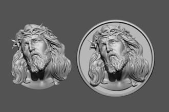 sculpt custom 3d coin model bas relief medallion stl models for 3d printing