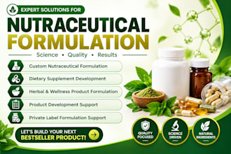develop nutraceutical, dietary supplement and wellness product formulations