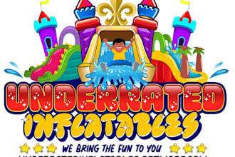design luxury bounce house logo with unlimited revision