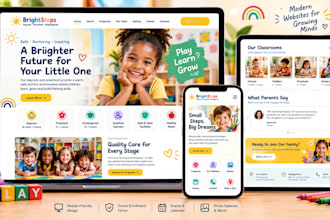 design wix school website, daycare, preschool, nursery and childcare website