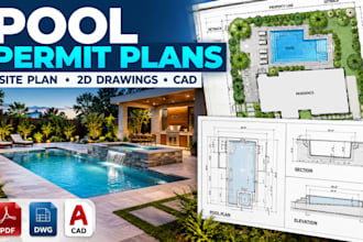 draft pool permit plans site plans and swimming pool drawings