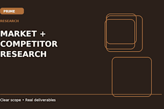 research competitor pricing and packages for your market