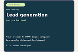 run meta lead generation ads with a fee per qualified lead