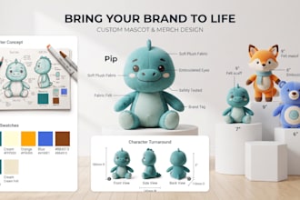 design custom plush toys and create manufacturing ready designs