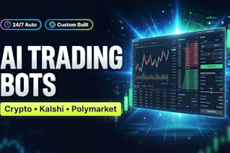 build automated ai crypto trading bot, arbitrage bot, polymarket and kalshi bot